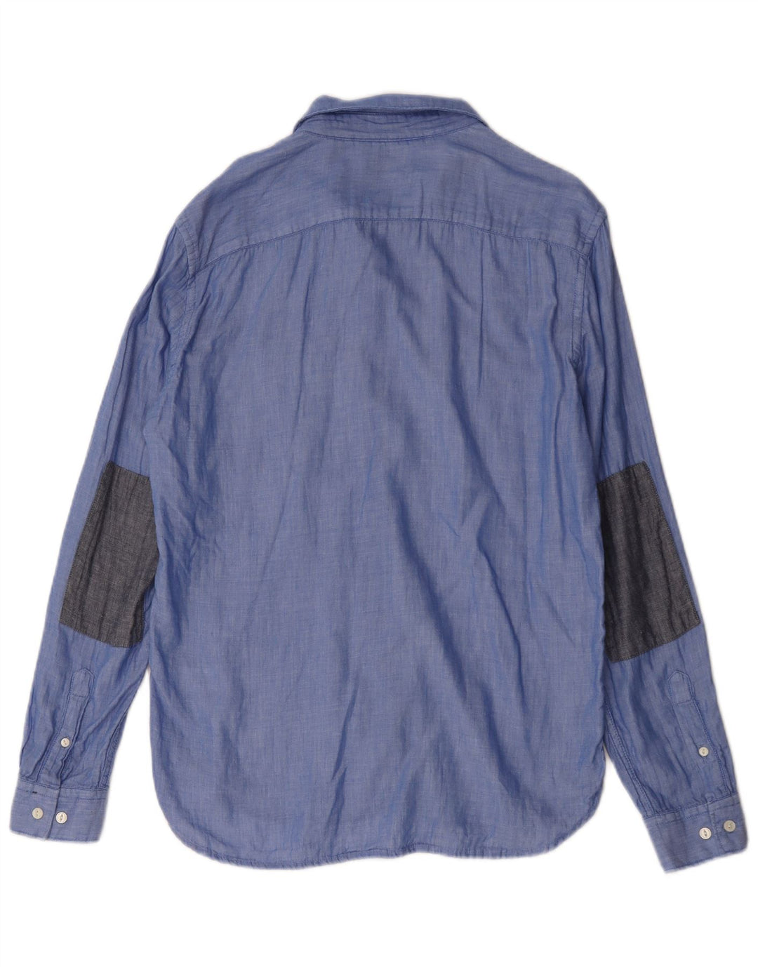 French Connection Mens Regular Regular Fit Shirt Medium Blue Cotton