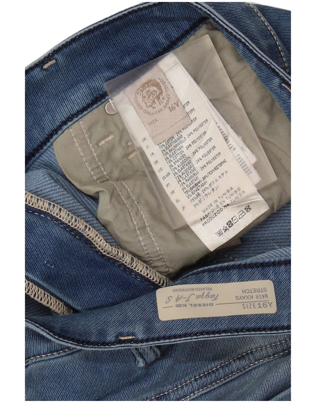 DIESEL Boys Fayza Relaxed Fit Straight Jeans 15-16 Years W30 L25 Blue