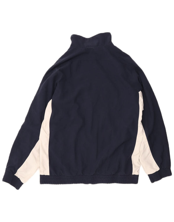 NIKE Boys Tracksuit Top Jacket 13-14 Years XL Navy Blue Colourblock