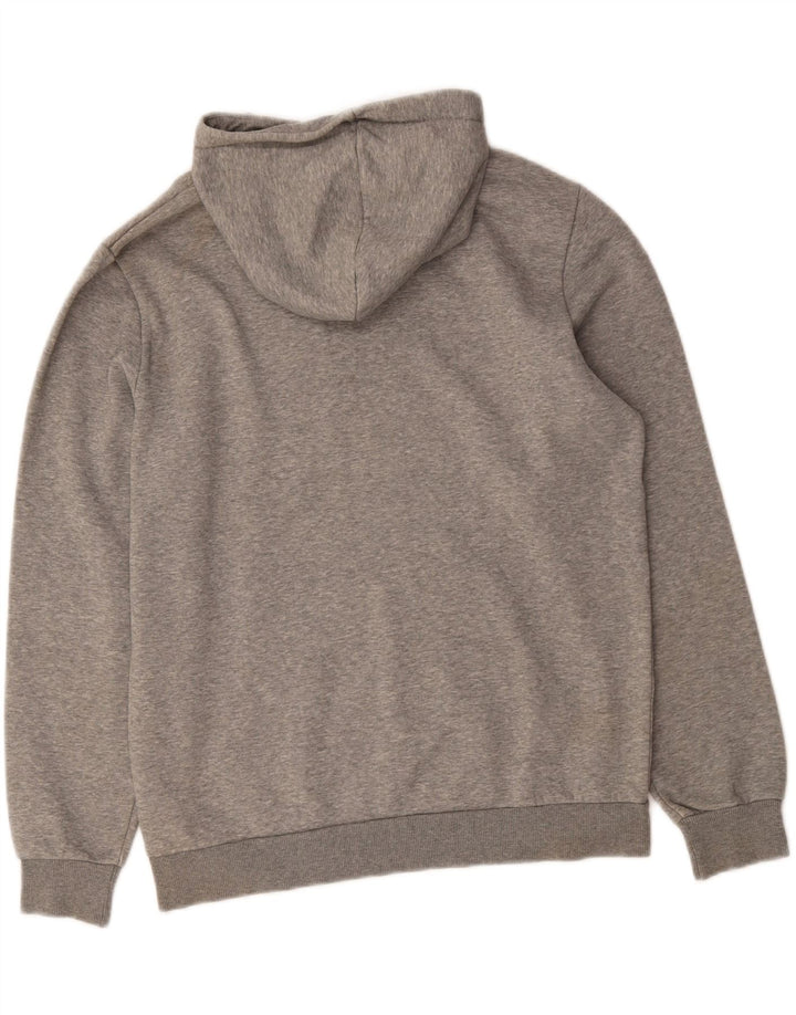 PUMA Mens Graphic Hoodie Jumper Medium Grey Cotton
