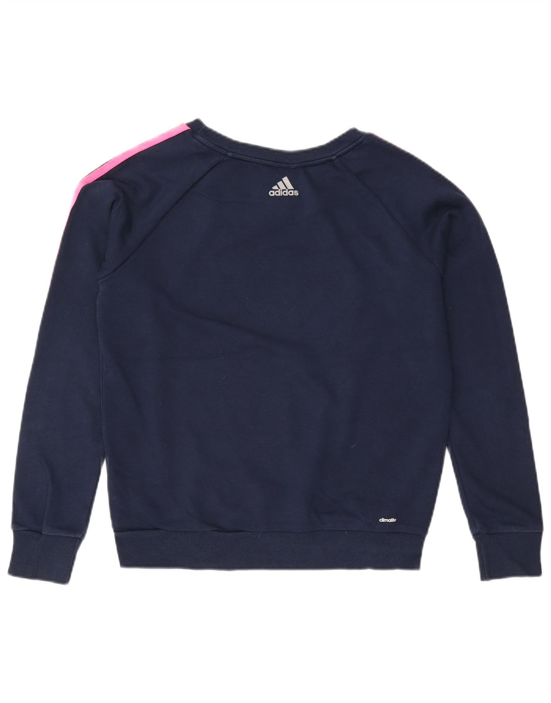 Adidas Womens Climalite Graphic Sweatshirt Jumper UK 12/14 Medium Navy Blue