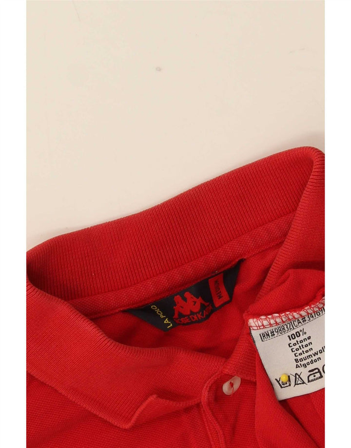 Kappa Mens Polo Shirt Medium Red Cotton