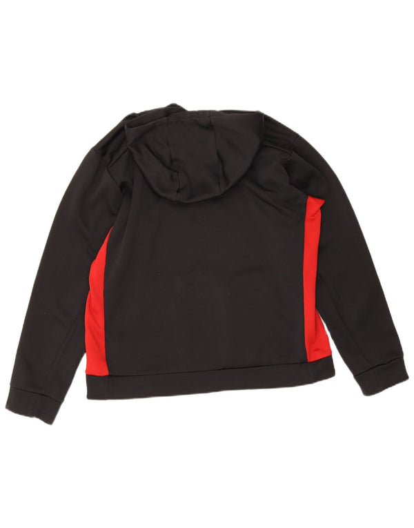 Nike Womens Hoodie Jumper UK 14 Medium Black Colourblock Polyester
