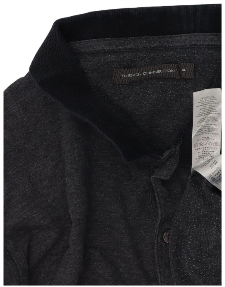 French Connection Mens Polo Shirt XL Grey Cotton