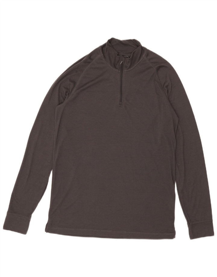Mountain Warehouse Mens Zip Neck Pullover Tracksuit Top Large Grey