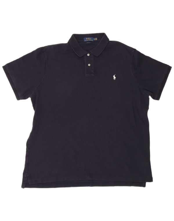 POLO RALPH LAUREN Mens Classic Fit Polo Shirt XL Navy Blue Cotton
