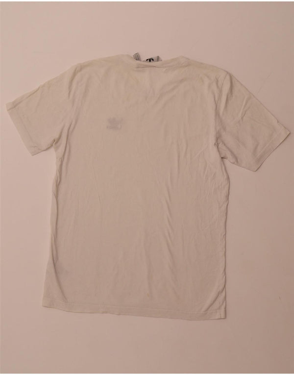 ADIDAS Mens T-Shirt Top Small Off White Cotton