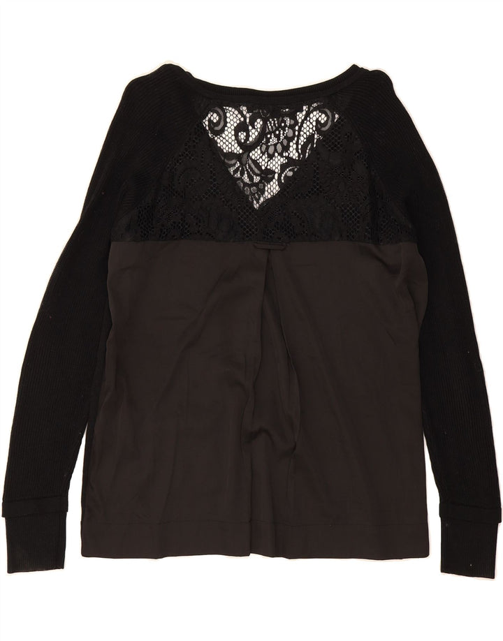 FRENCH CONNECTION Womens Long Sleeve Blouse Top UK 14 Medium Black Vintage French Connection and Second-Hand French Connection from Messina Hembry 