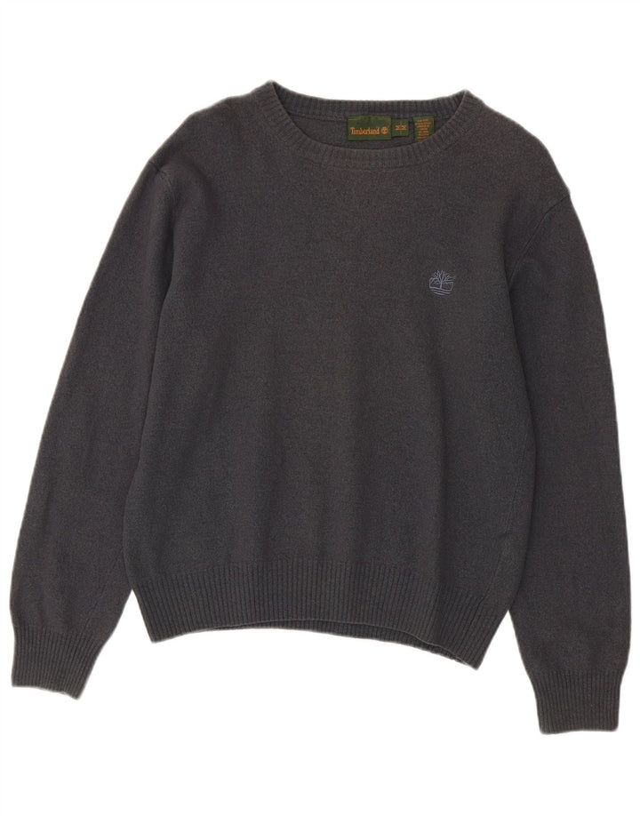 TIMBERLAND Womens Boat Neck Jumper Sweater UK 14 Medium Grey Wool