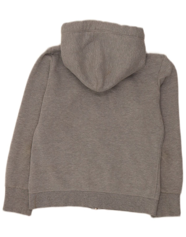 Superdry Womens Zip Hoodie Sweater UK 12 Medium  Grey Cotton