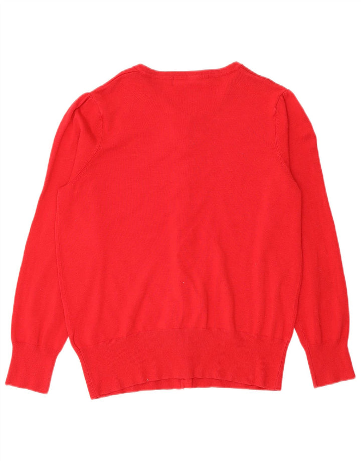 Marks & Spencer Womens Cardigan Sweater UK 14 Medium Red Viscose