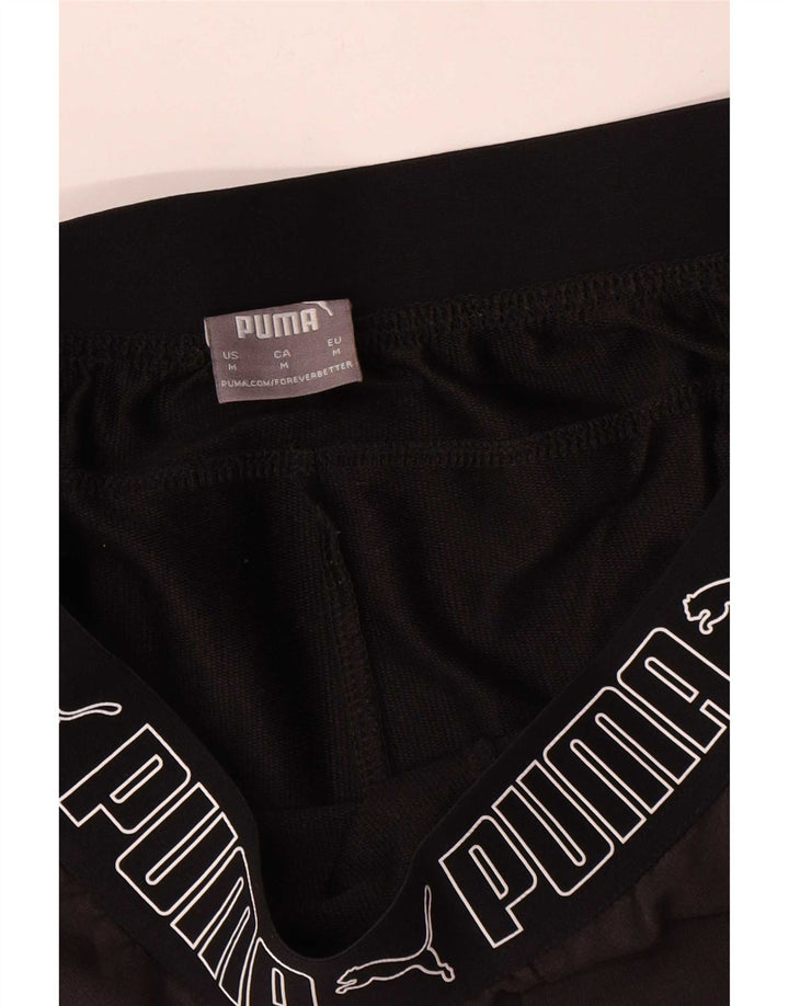 Puma Mens Graphic Sport Shorts Medium  Black Cotton