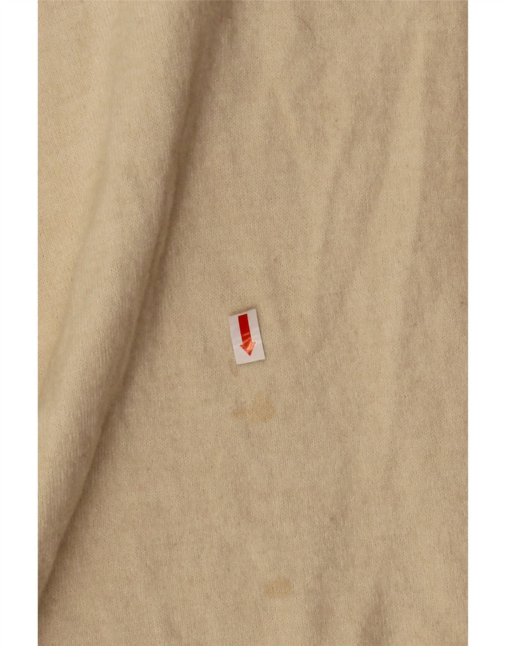 PIERRE CARDIN Womens Boat Neck Jumper Sweater UK 12 Medium Beige