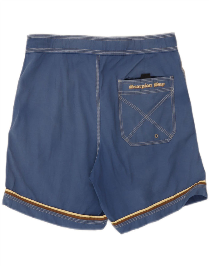 Scorpion Bay Mens Swimming Shorts Medium Blue Cotton