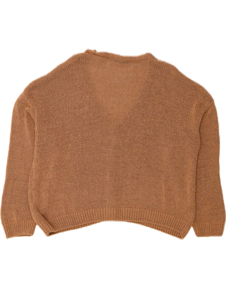 ZARA Womens Oversized Cardigan Sweater UK 14 Medium Brown Acrylic Vintage Zara and Second-Hand Zara from Messina Hembry 