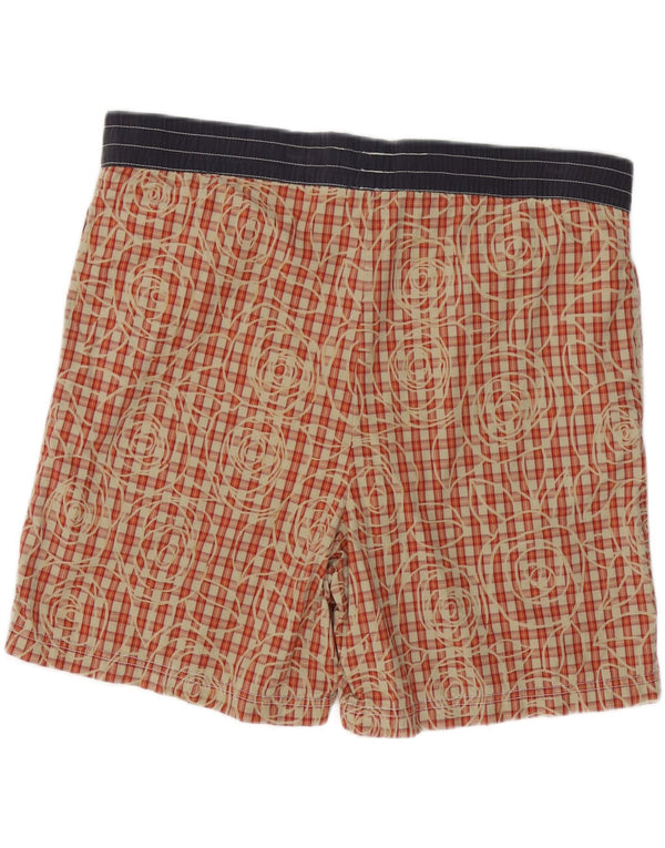 Tommy Hilfiger Mens Swimming Shorts Medium Red Check Cotton