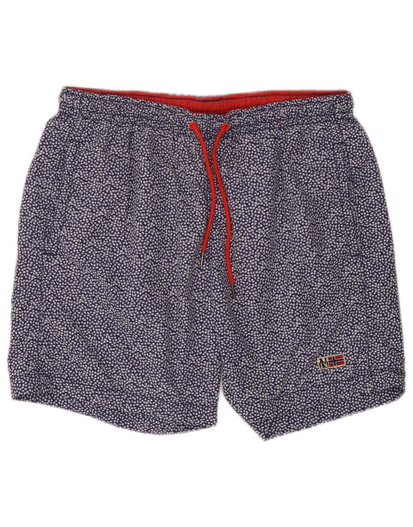 Napapijri Mens Geographic Swimming Shorts Medium  Navy Blue Spotted
