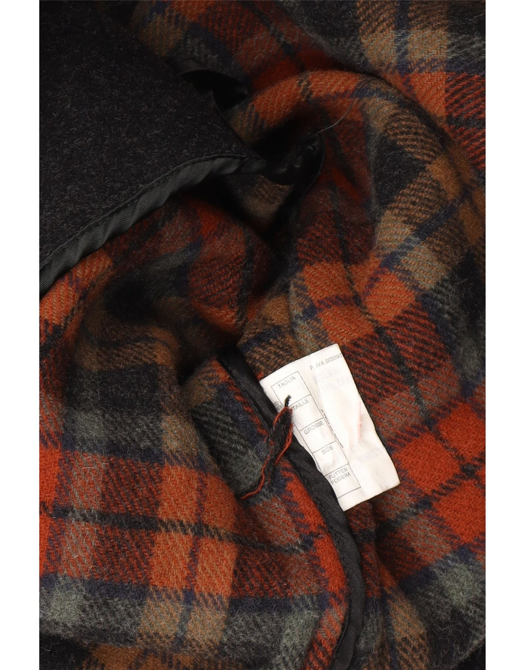 VINTAGE Mens Duffle Coat UK 46 3XL Grey Wool