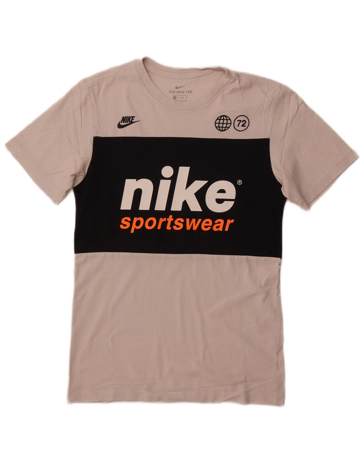 Nike Mens Graphic T-Shirt Top XS White Colourblock