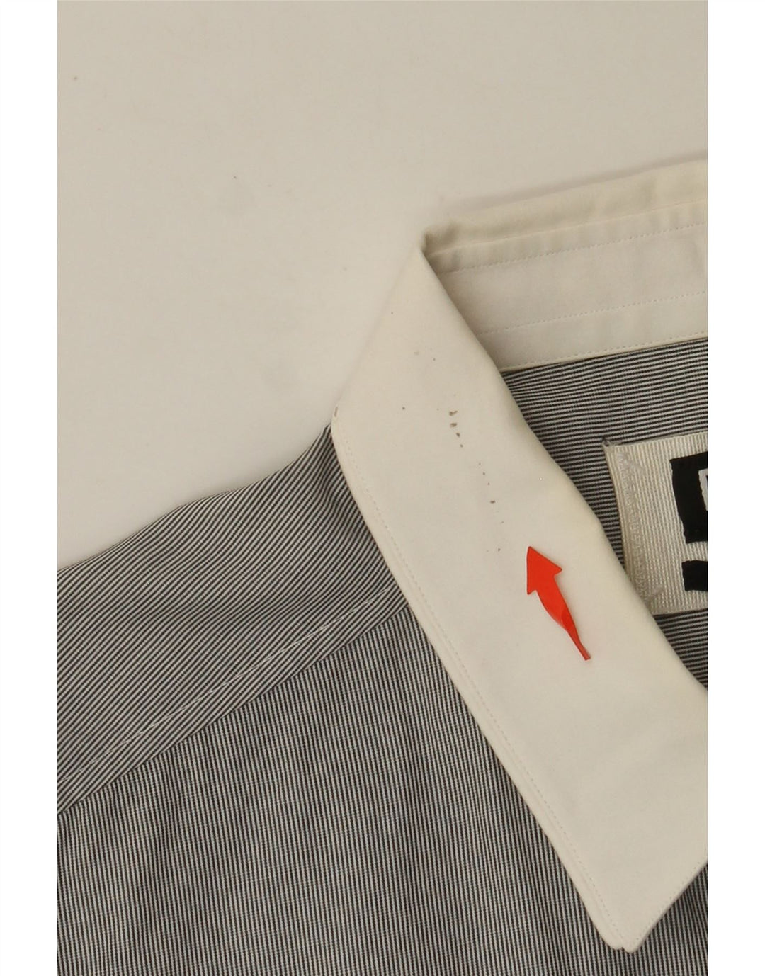 DOLCE & GABBANA Mens Slim Fit Shirt IT 52 Large Grey Pinstripe Cotton