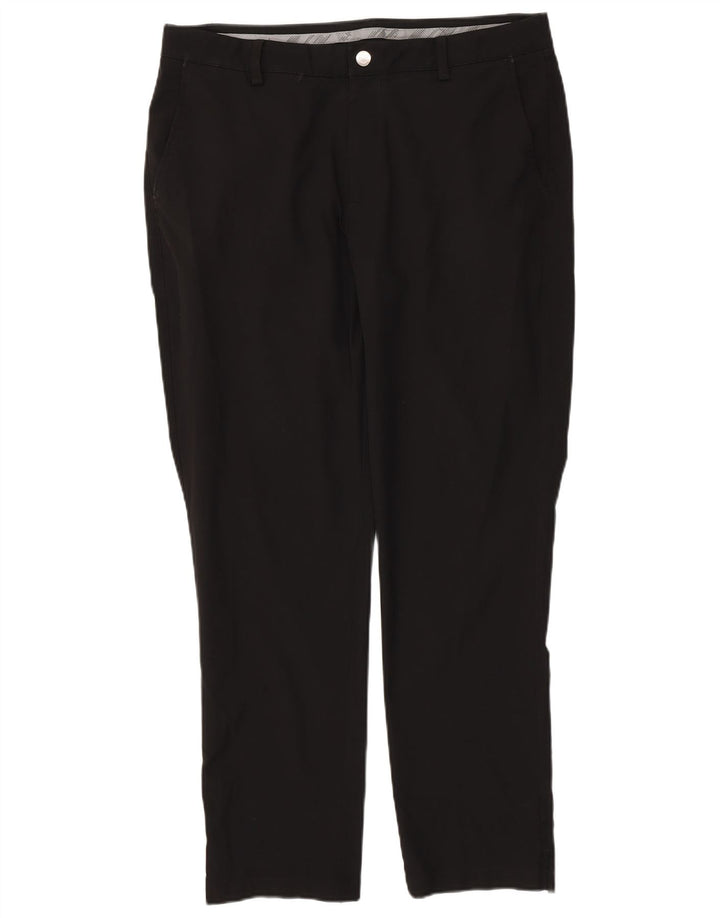PUMA Mens Slim Chino Trousers W36 L32 Black Polyester