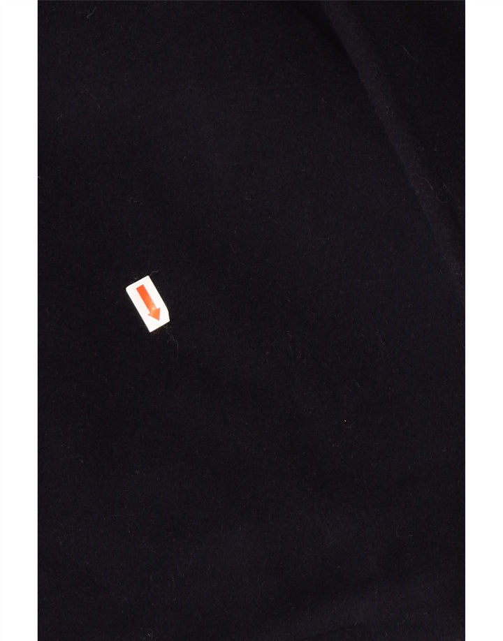 TRUSSARDI JEANS Mens Overcoat UK 42 XL Navy Blue Wool