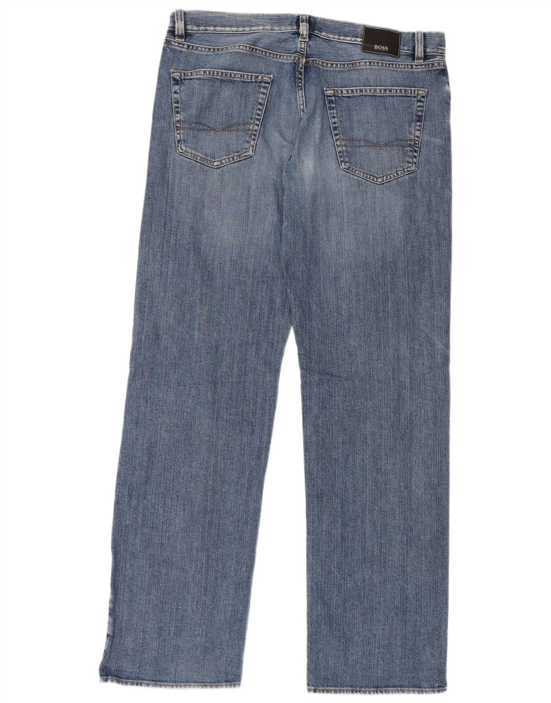 HUGO BOSS Mens Texas Straight Jeans W36 L34 Blue Cotton