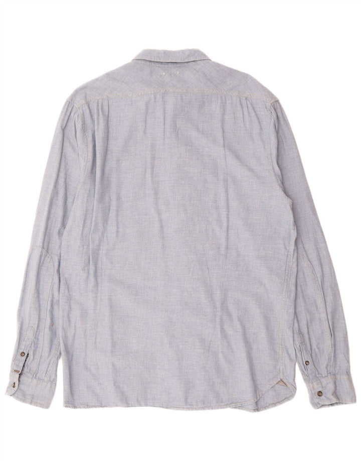 SCOTCH & SODA Mens Shirt Medium Blue Cotton