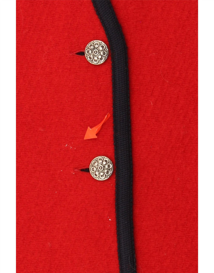 VINTAGE Womens Sleeveless Cardigan Sweater UK 14 Medium Red