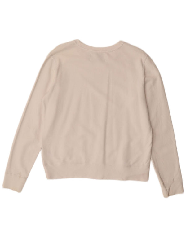 Calvin Klein Jeans Womens Graphic Sweatshirt Jumper UK 14 Medium White