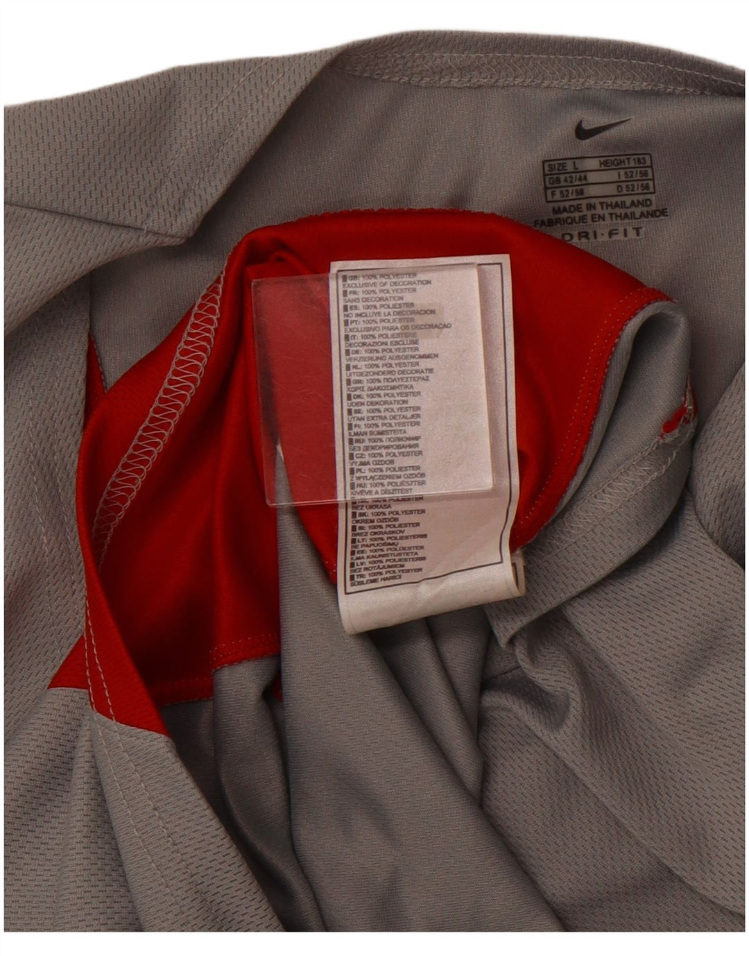 NIKE Mens Dri Fit Vest Top UK 42/44 Large Grey Colourblock Polyester