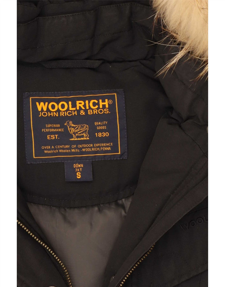 Woolrich Womens Hooded Padded Jacket UK 10 Small Black