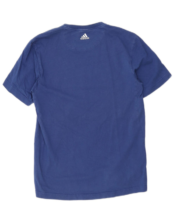 Adidas Mens Graphic T-Shirt Top Small Blue Cotton