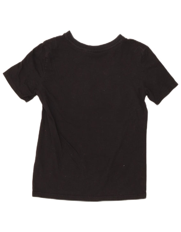 PUMA Girls Graphic T-Shirt Top 10-11 Years Medium Black Cotton