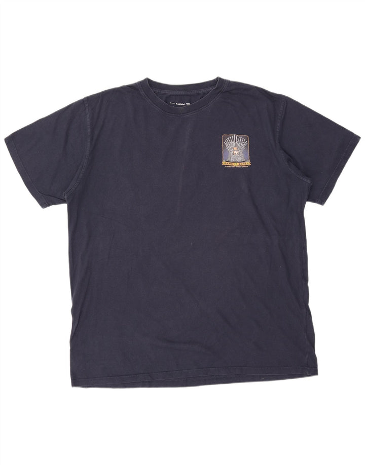 WEIRD FISH Mens Graphic T-Shirt Top 2XL Navy Blue Cotton