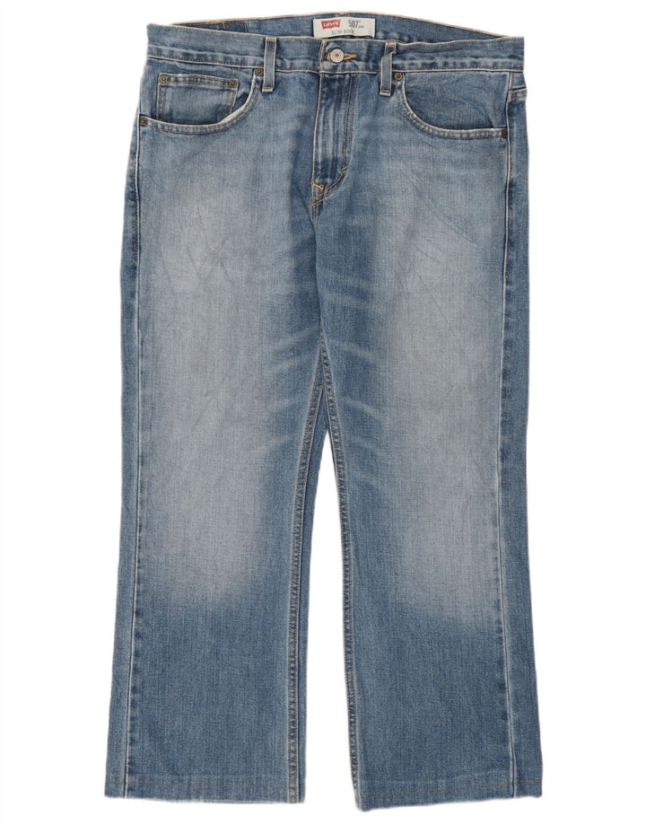 Levi's Mens 507 Slim Bootcut Jeans W34 L26 Blue Cotton