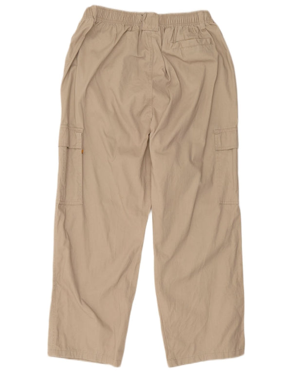 Farah Mens Straight Cargo Trousers XL W34 L27 Beige Cotton