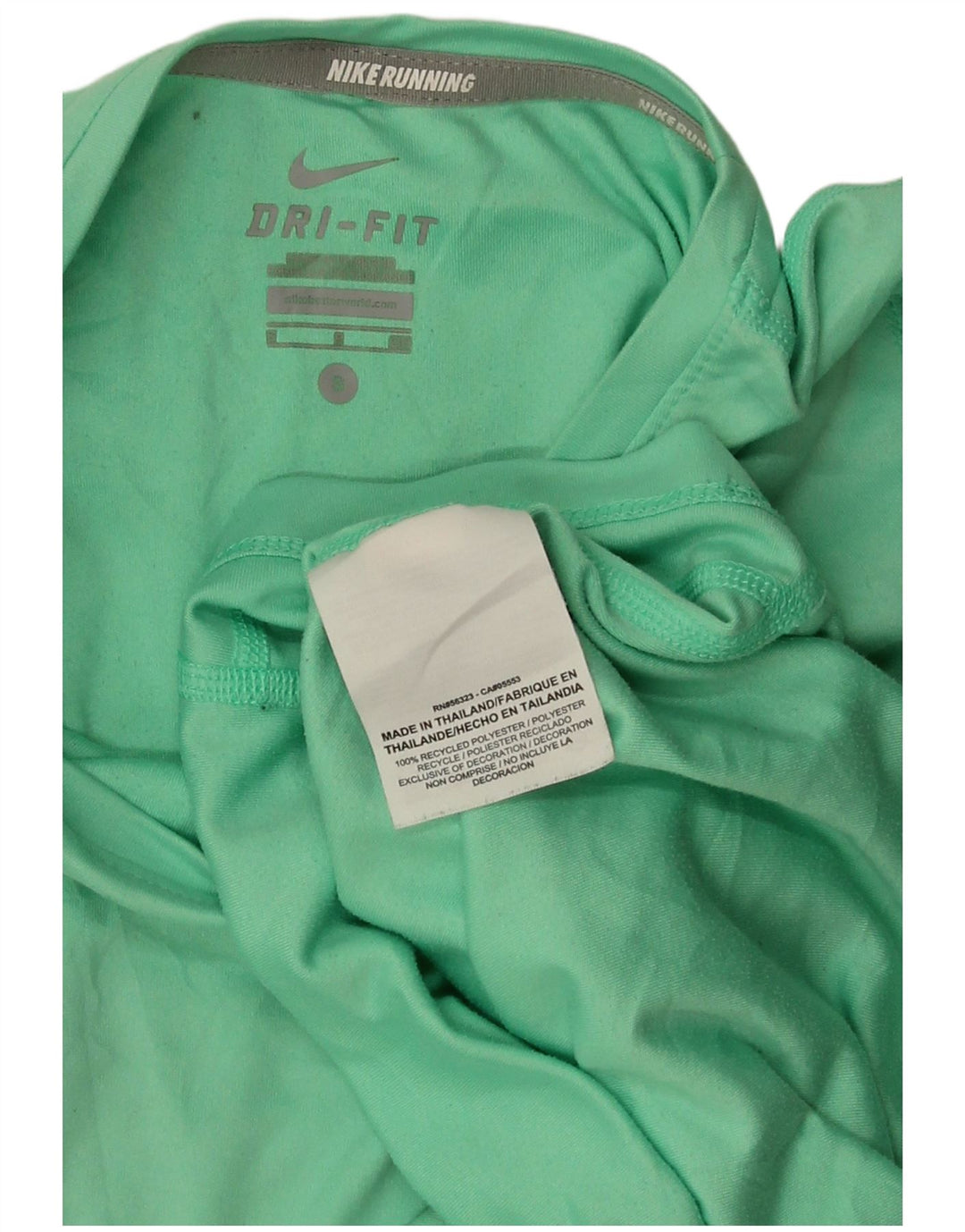 NIKE Womens Dri Fit T-Shirt Top UK 10 Small Green Polyester