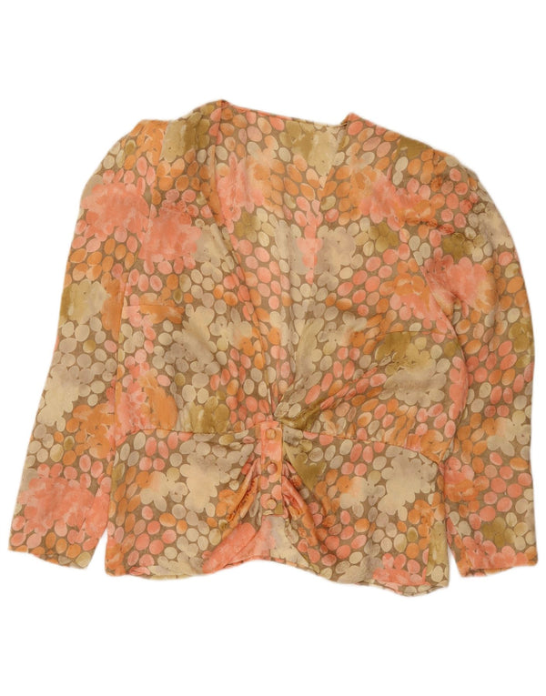 Vintage Womens Shirt Blouse UK 16 Large Multicoloured Spotted