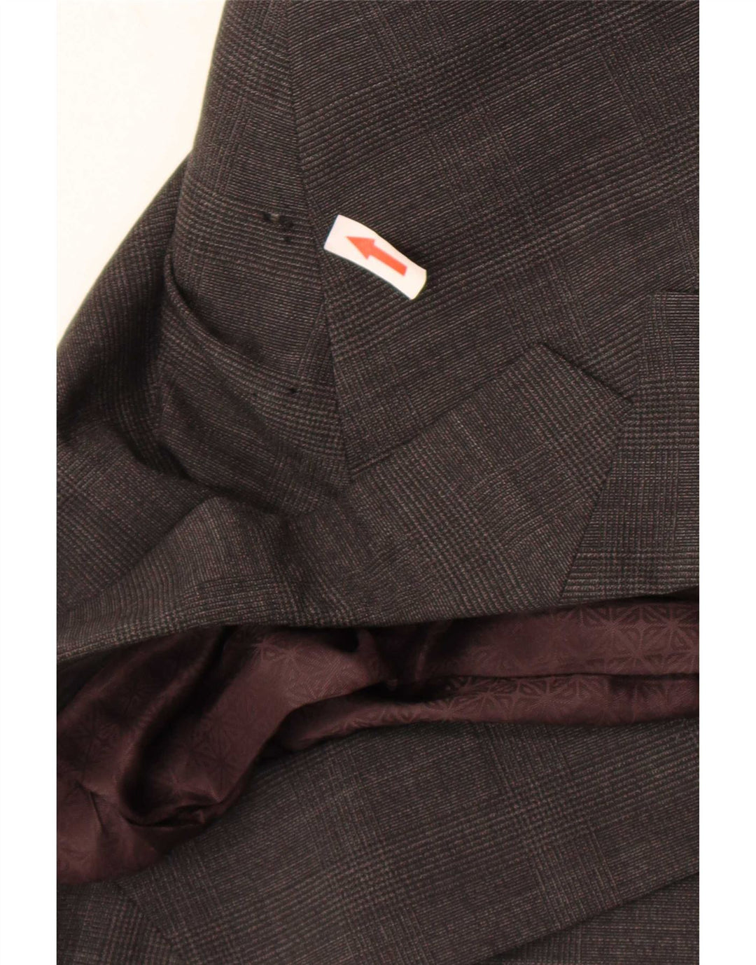 Marks & Spencer Mens 2 Button Blazer Jacket UK 46 XL Grey Check Wool