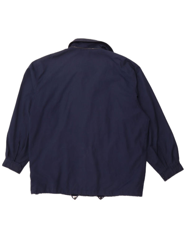 FILA Mens Rain Jacket UK 40 Large Navy Blue Polyester