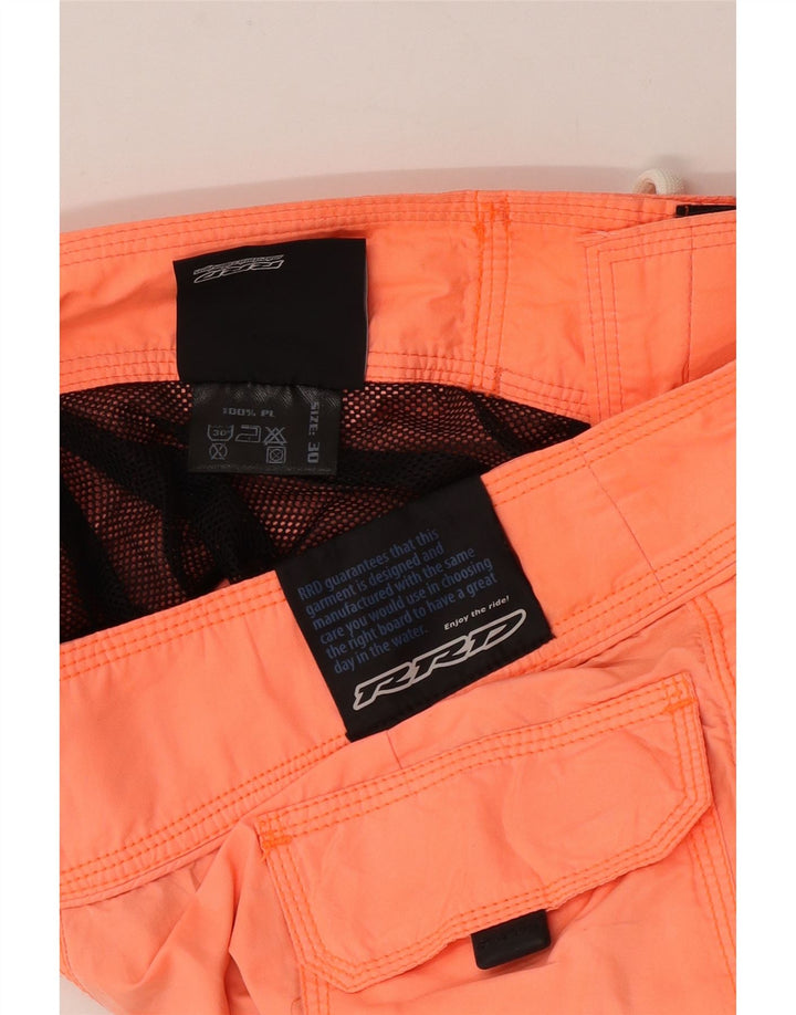 RRD Mens Graphic Swimming Shorts Medium Orange Polyester