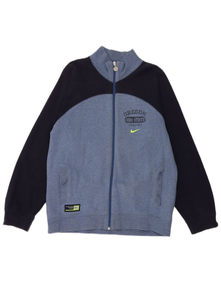 NIKE Boys Oregon State Tracksuit Top Jacket 14-15 Years Large Blue
