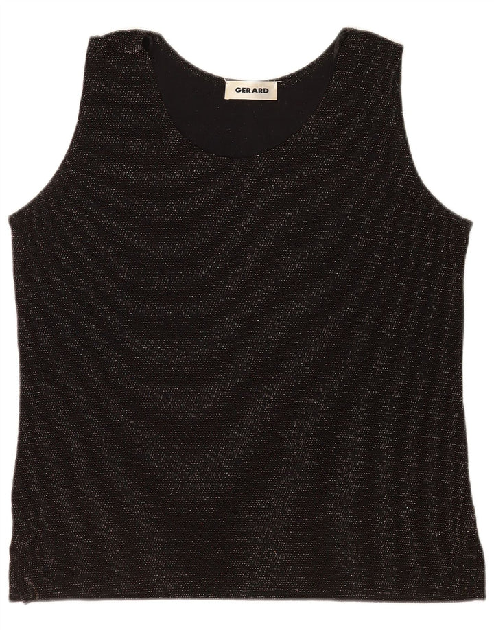 Gerard Womens Sleeveless Blouse Top UK 14 Medium Black Flecked