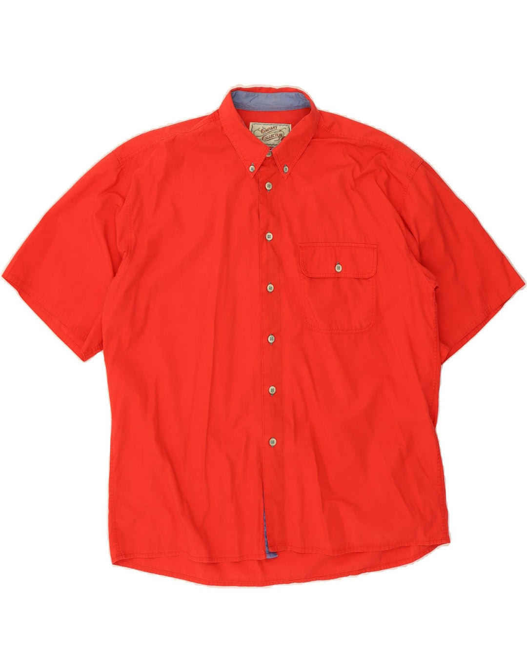 VINTAGE Mens Short Sleeve Shirt XL Red Vintage Vintage and Second-Hand Vintage from Messina Hembry 