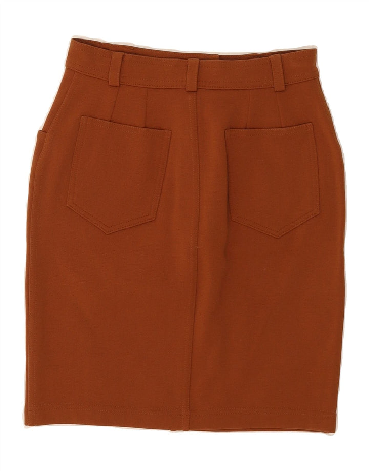 PENNY BLACK Womens Pencil Skirt IT 40 Small W24 Brown Polyamide Vintage Penny Black and Second-Hand Penny Black from Messina Hembry 