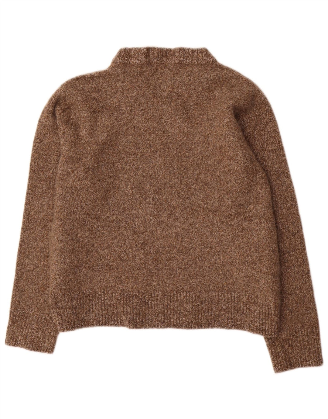 J. CREW Womens Crop Boat Neck Jumper Sweater UK 20 2XL Brown Flecked