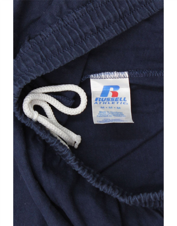 RUSSELL ATHLETIC Mens Sport Shorts Medium Navy Blue Cotton