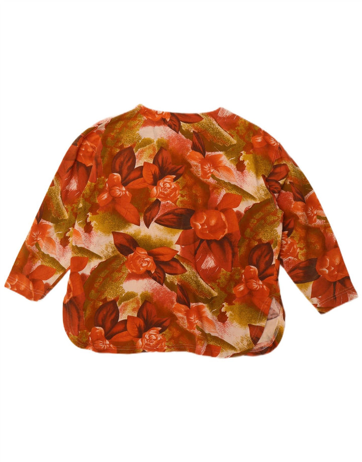 Newpenny Womens 3/4 Sleeve Blouse Top UK 14 Medium Multicoloured Floral