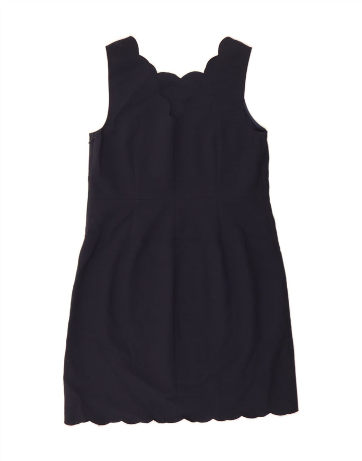 J. CREW Womens Sleeveless Sheath Dress US 12 Large Navy Blue Polyester Vintage J. Crew and Second-Hand J. Crew from Messina Hembry 